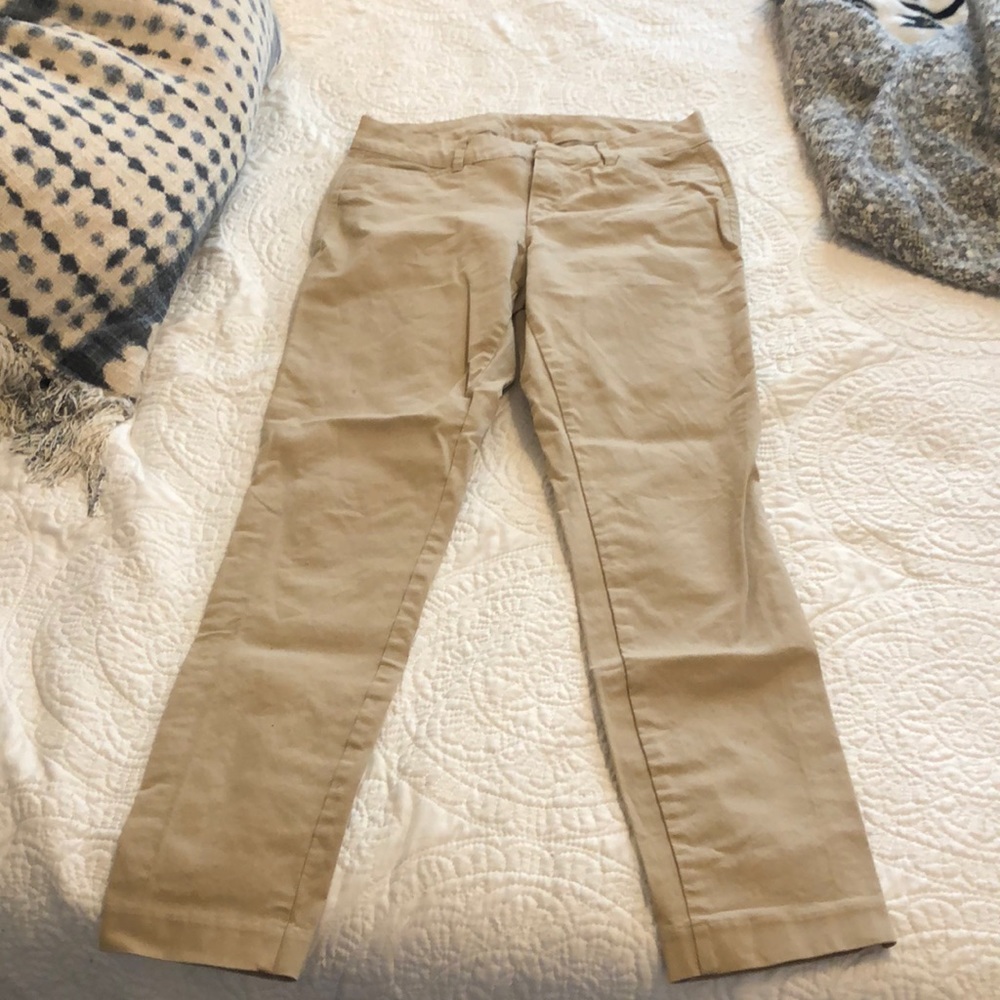 Khaki ankle pants